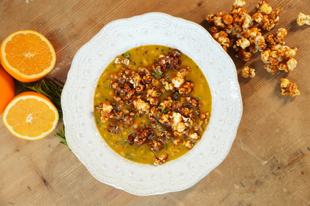 Popcorn Caramellati e Locomeal Zucca, Carota, Arachidi e Arancia