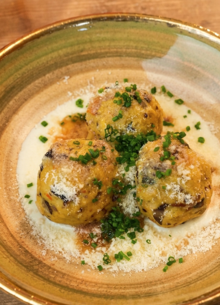 Canederli LocoMeal alla zucca, carota, arachide e arancio